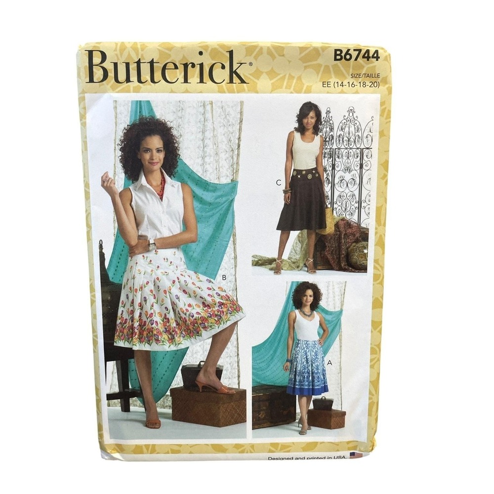Butterick B6744 Misses Skirts Sz EE (14-16-18-20) Easy Sewing